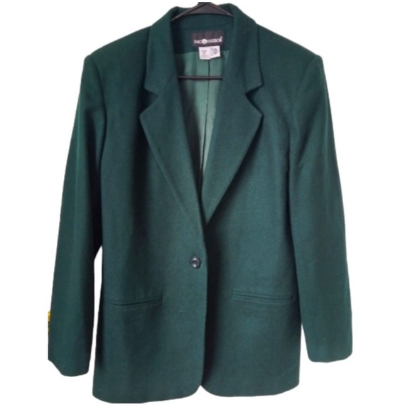 Sag Harbor Women's Vintage Classic Lined 100% Wool Plaid Blazer - Picture 11 of 11